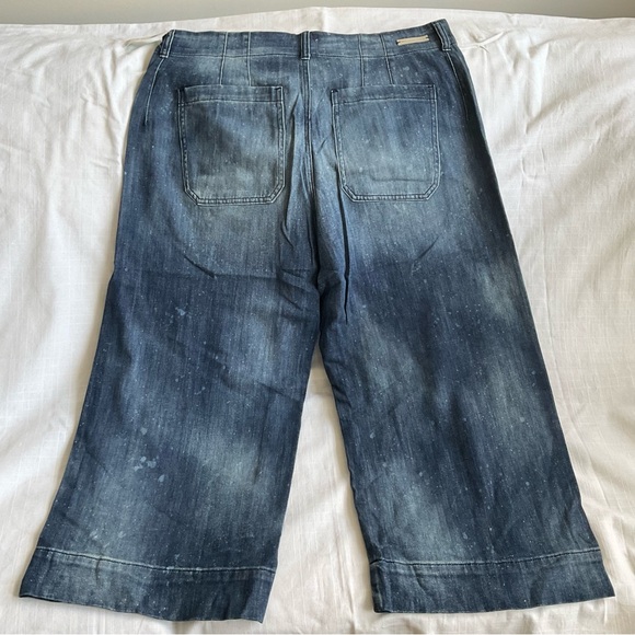 NWT Pilcro by Anthropologie | Distressed Cropped Wide-Leg Jeans | Size 18W - Picture 3 of 9